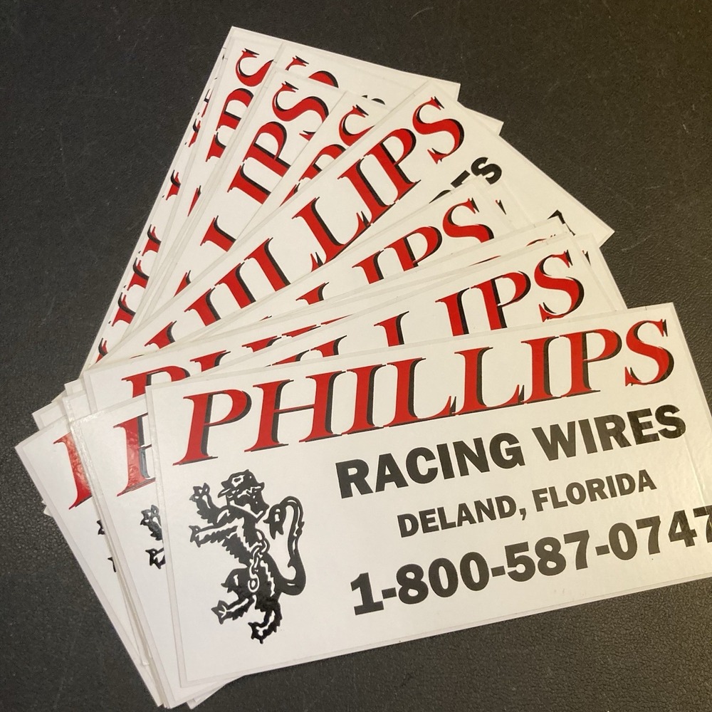 Phillips Racing Lot of 18 Sticker Decal Deland Florida Car